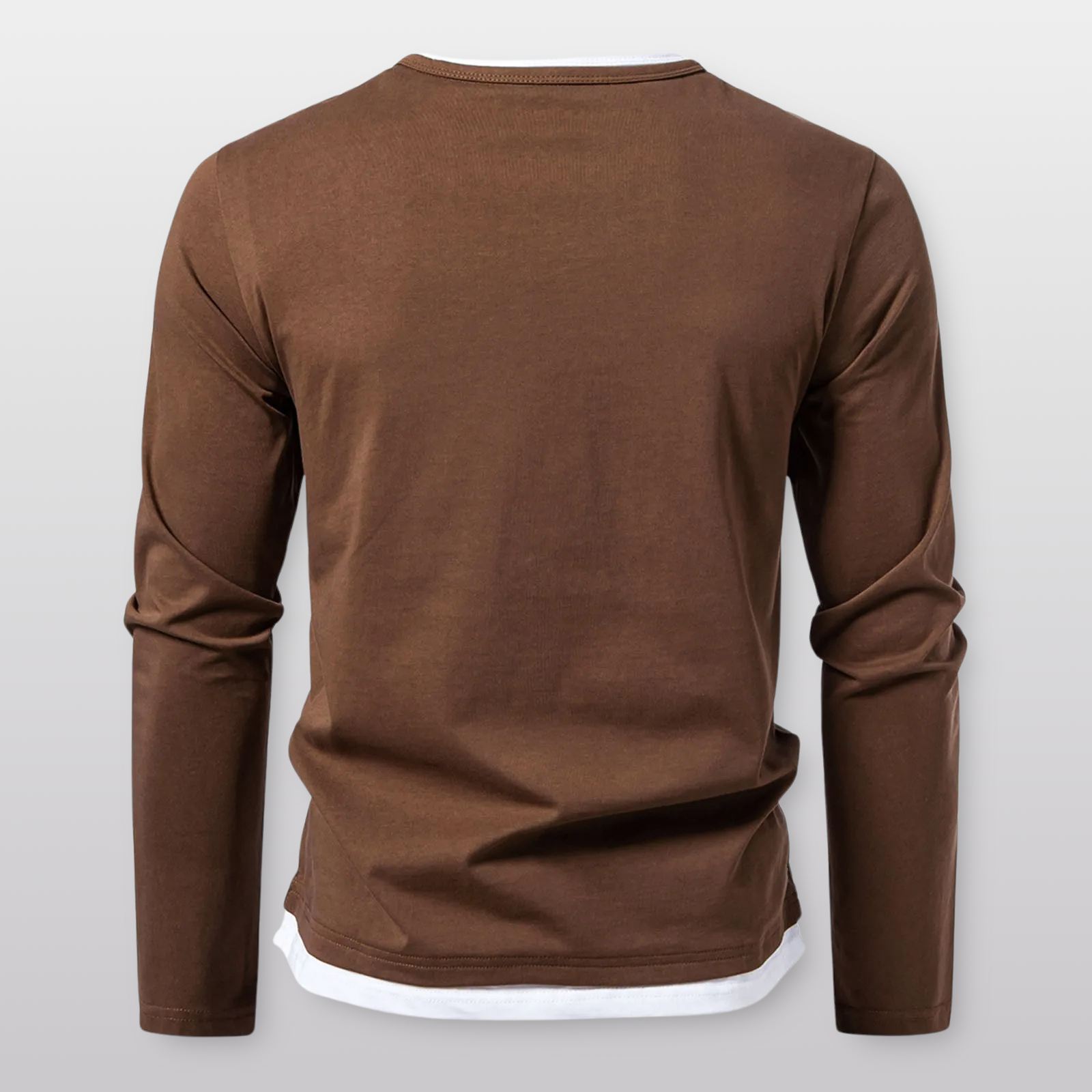 Kai Layered V-Notch Long Sleeve Shirt