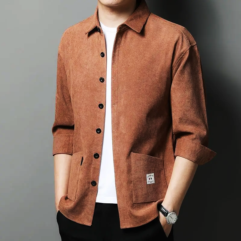 Reyson Corduroy Shirt Beige